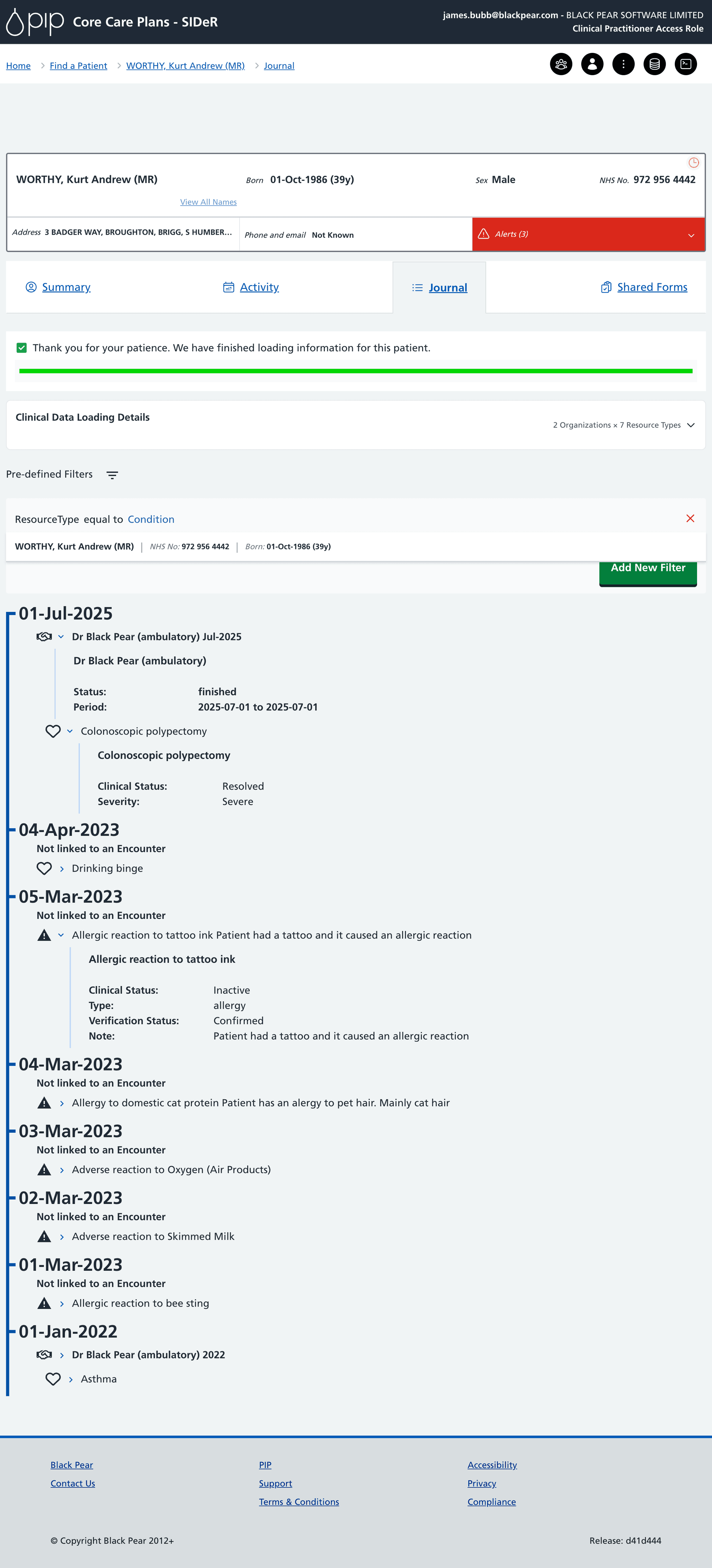 Timeline view with progressive disclosure