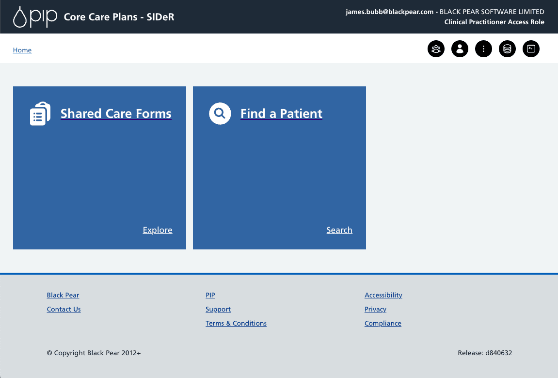 NHS-inspired navigation and interface